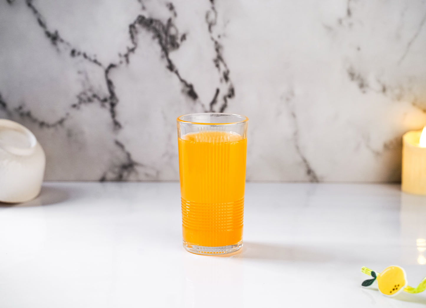 Clear Textured Drinking Glass - Modern, Stylish Design