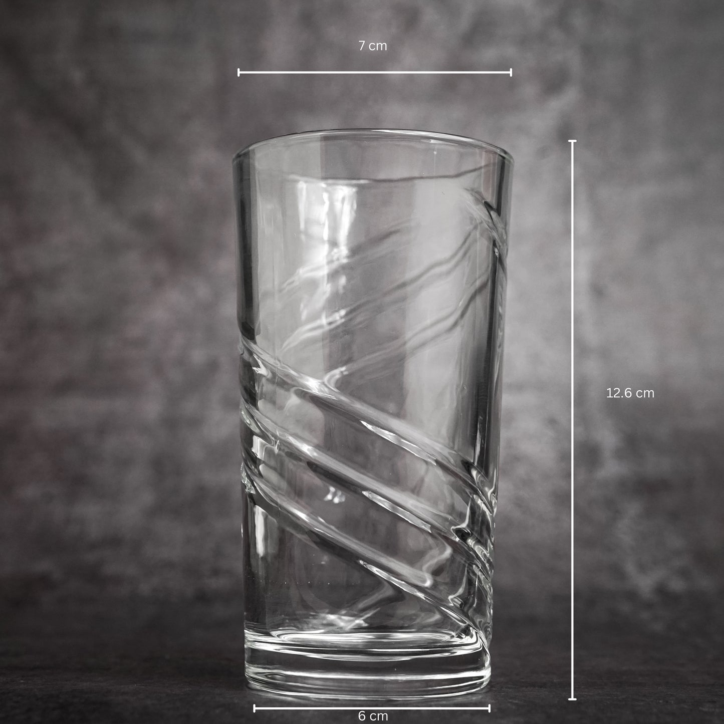 Clear Swirl Drinking Glass - Modern, Stylish Design