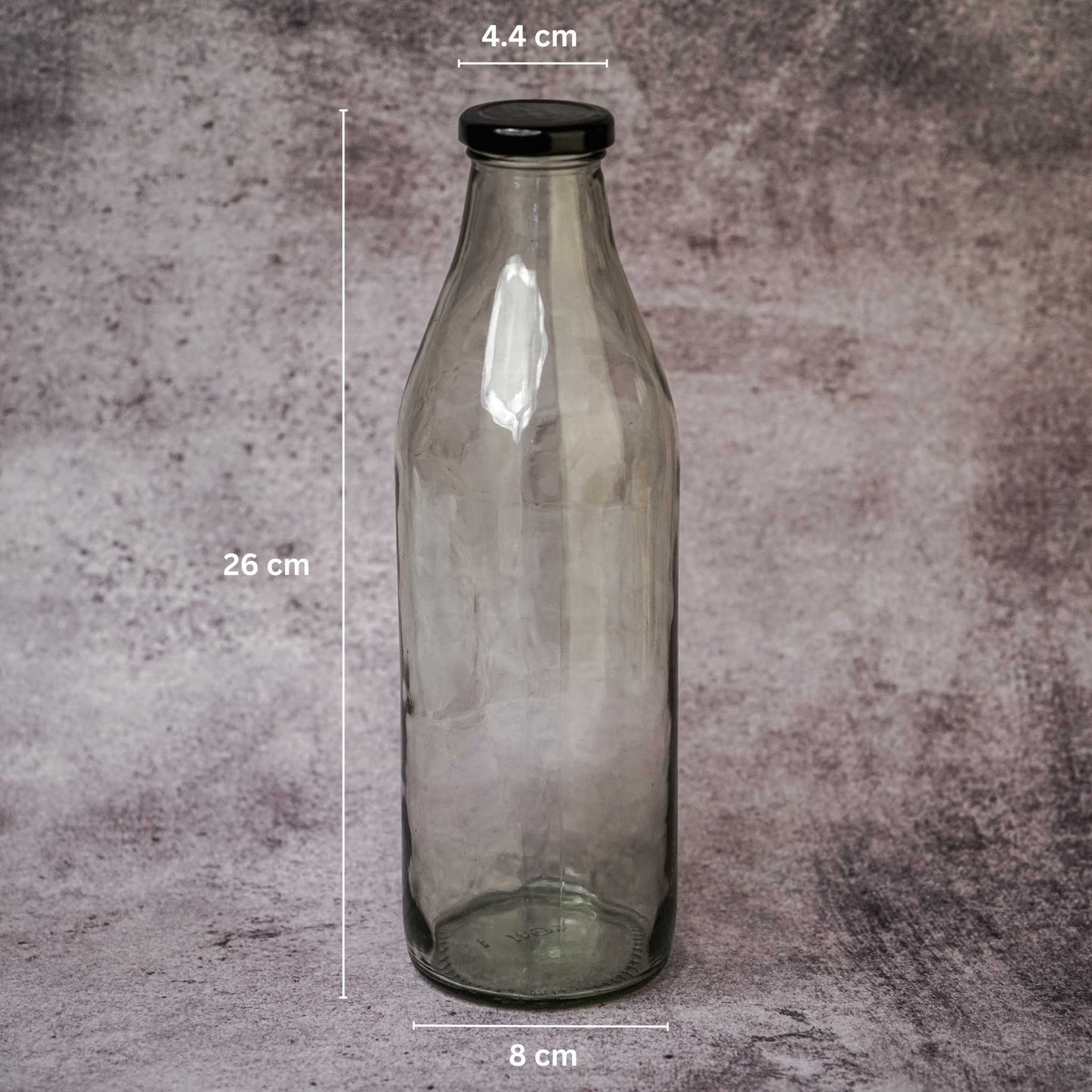 Clear Glass Milk Bottle