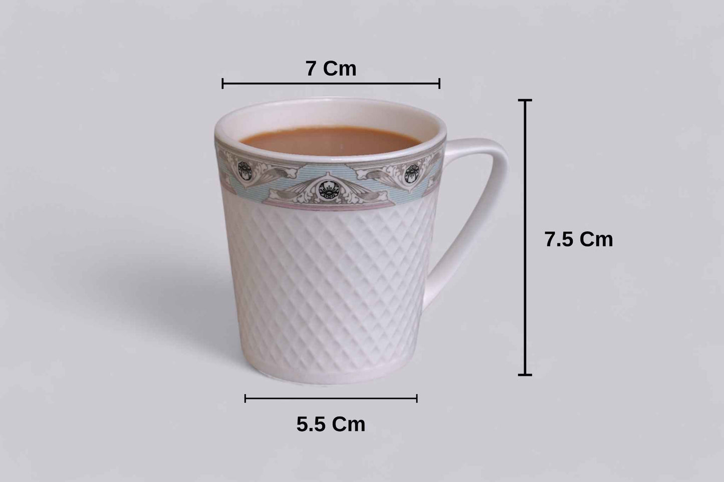 The Glassware Company | Vintage & Elegant Porcelain Teacup - Set of 6