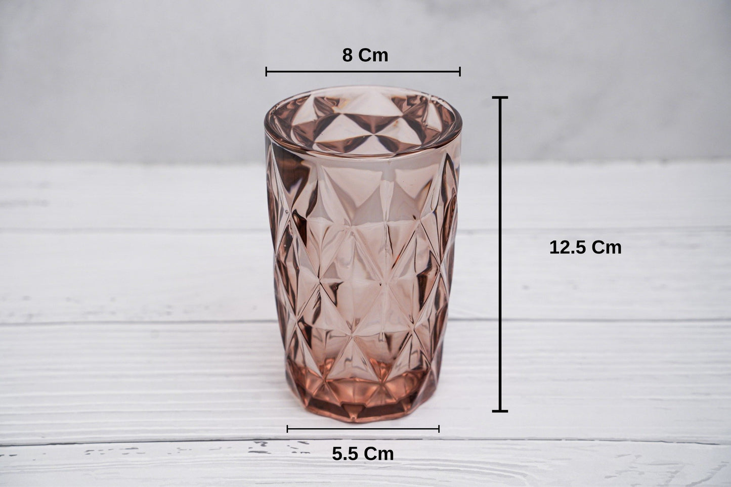 Decorative drinking glasses set of 6