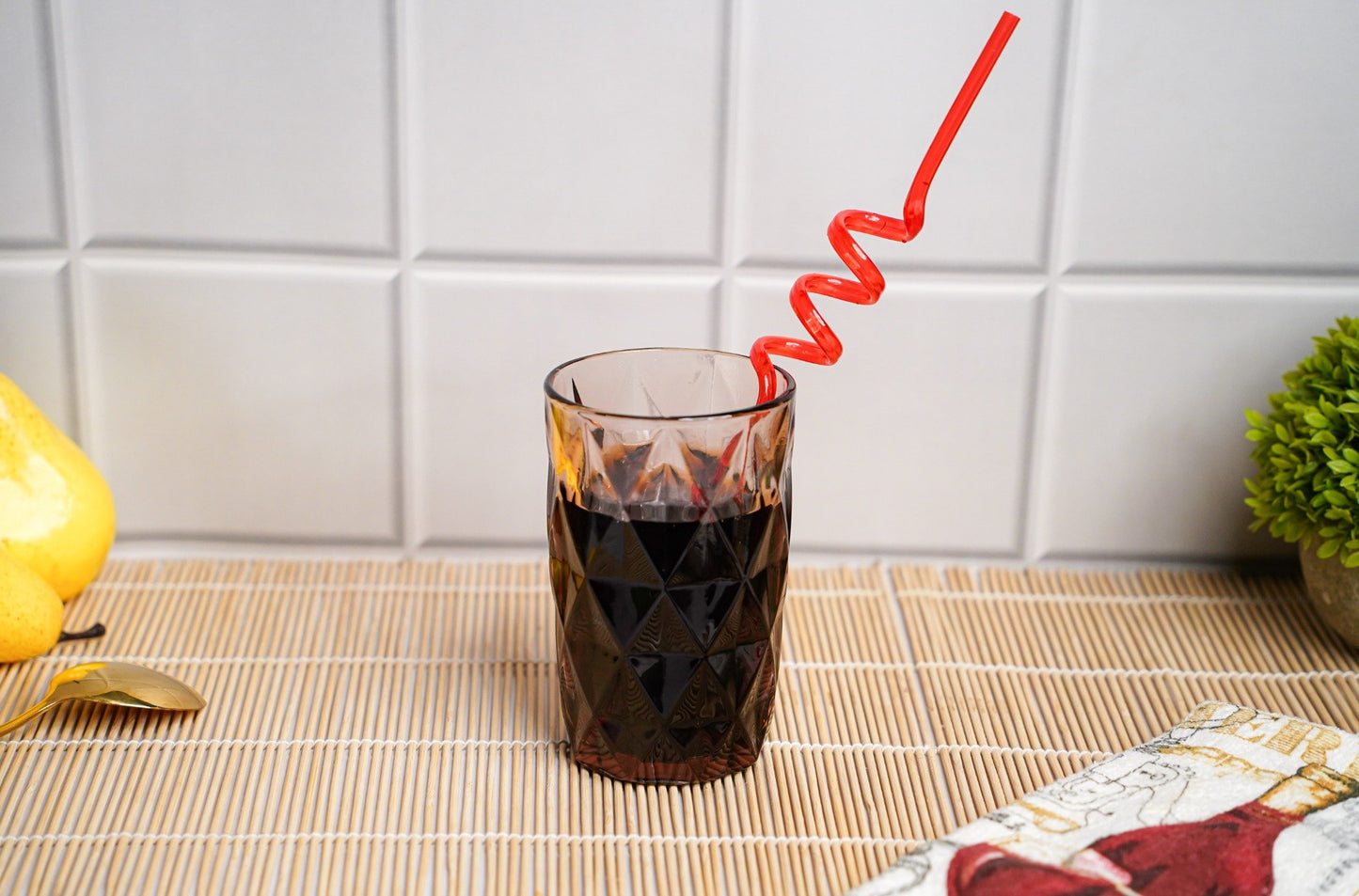 Decorative drinking glasses set of 6