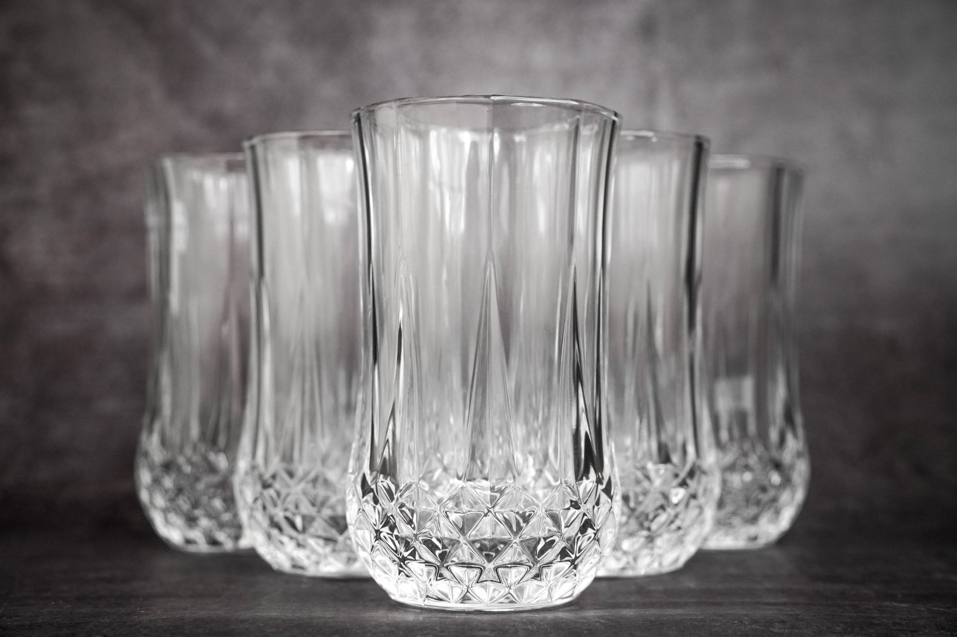 Embossed Crystal Drinking Glass
