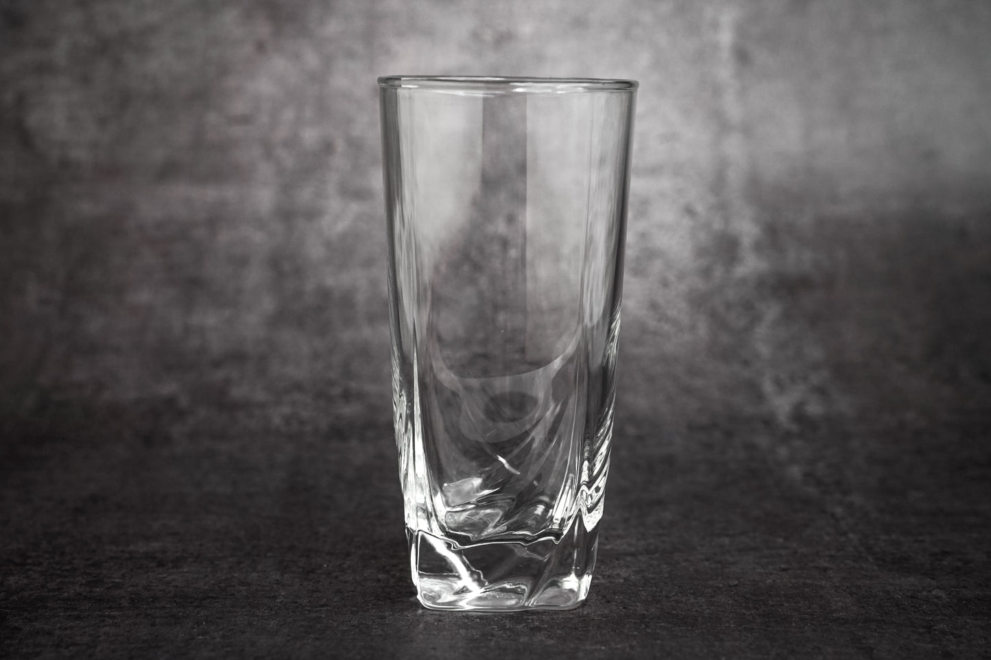 Curved Drinking Glass - Modern, Transparent, Contemporary Design
