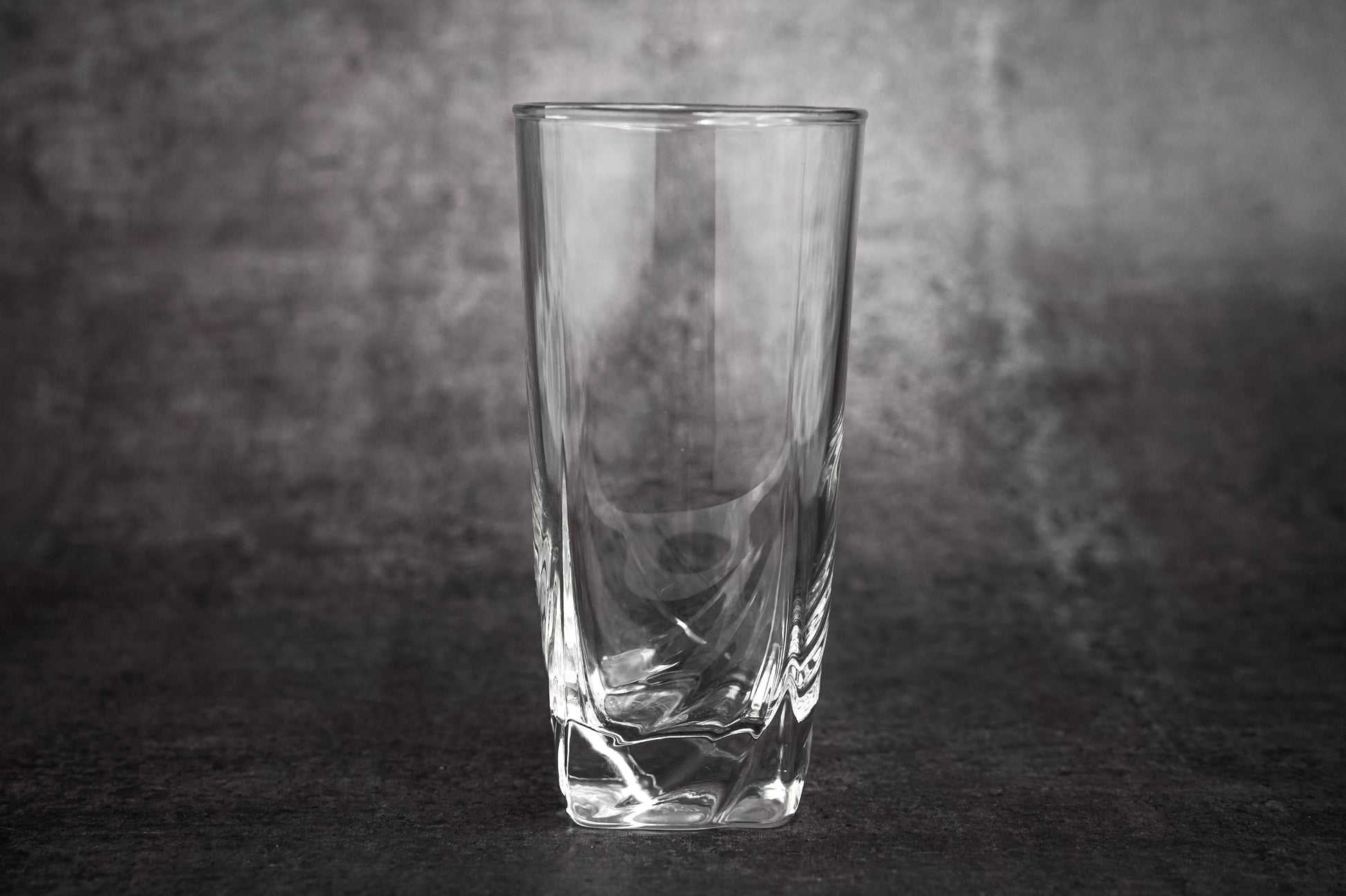 Curved Drinking Glass - Modern, Transparent, Contemporary Design
