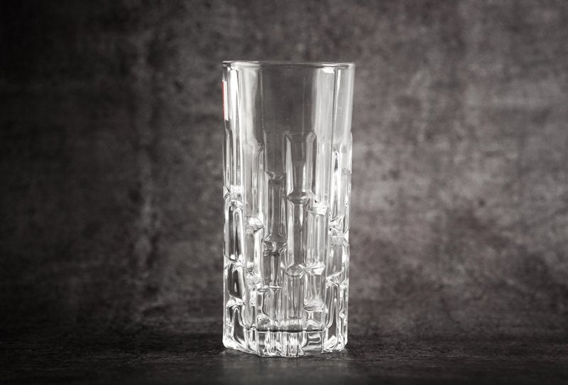 Crystal Texture Drinking Glass - Elegant, Geometric Design
