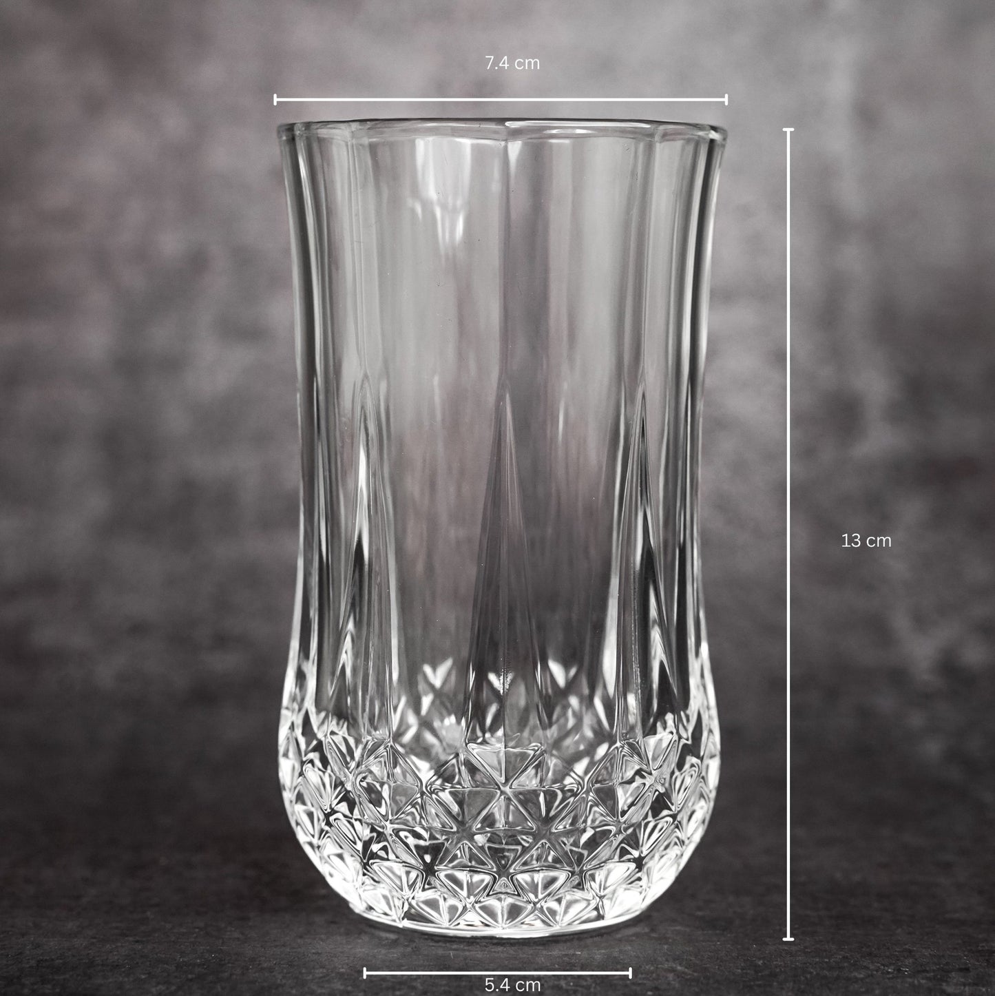 Embossed Crystal Drinking Glass
