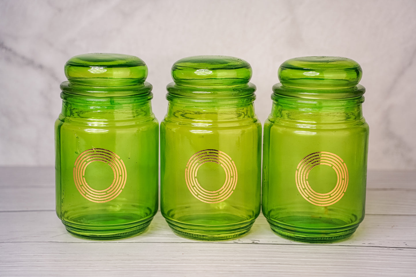 The Glassware Company | Decorative Glass Storage Jar - Set of 3