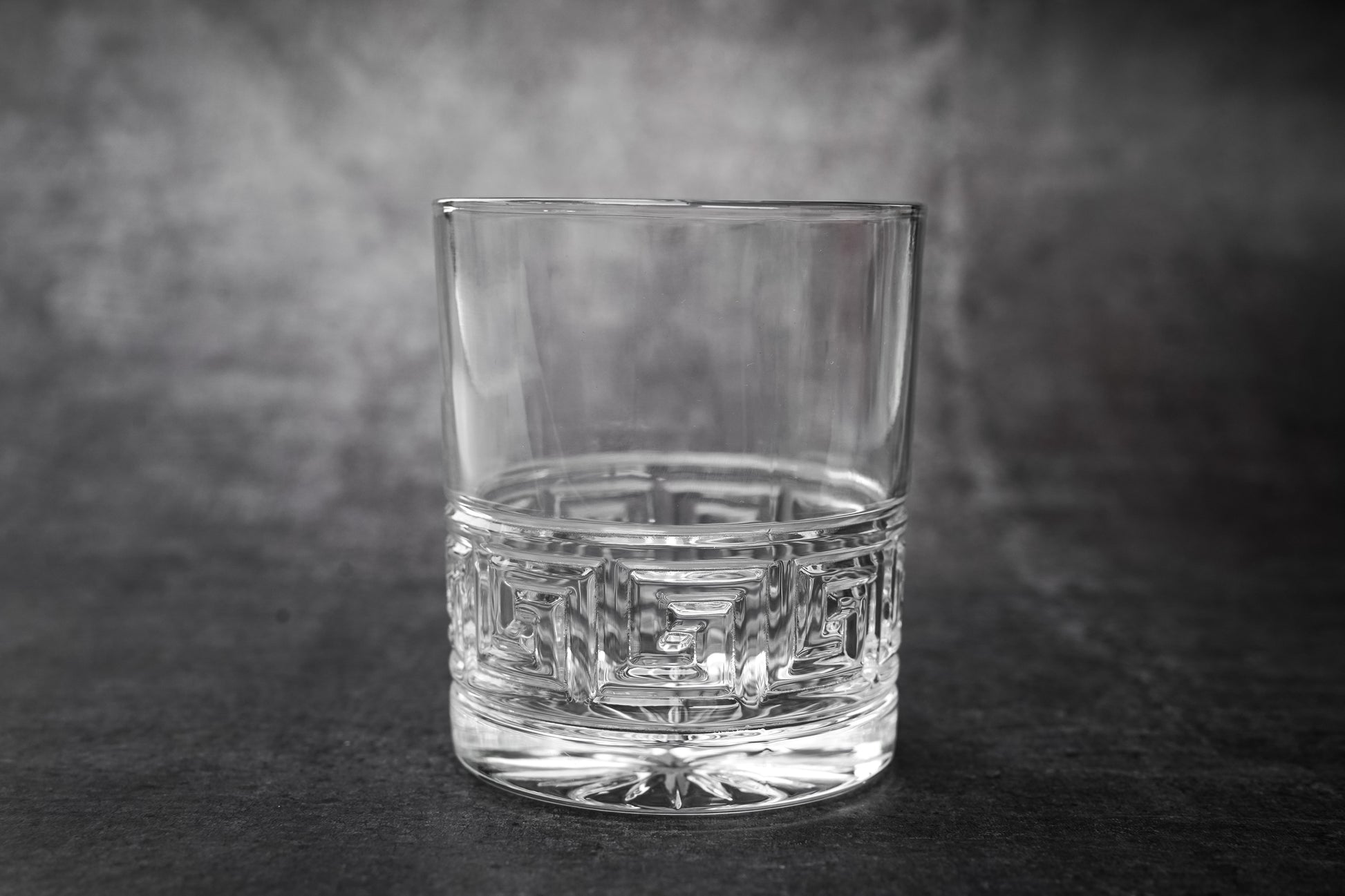 Modern cut drinking glass