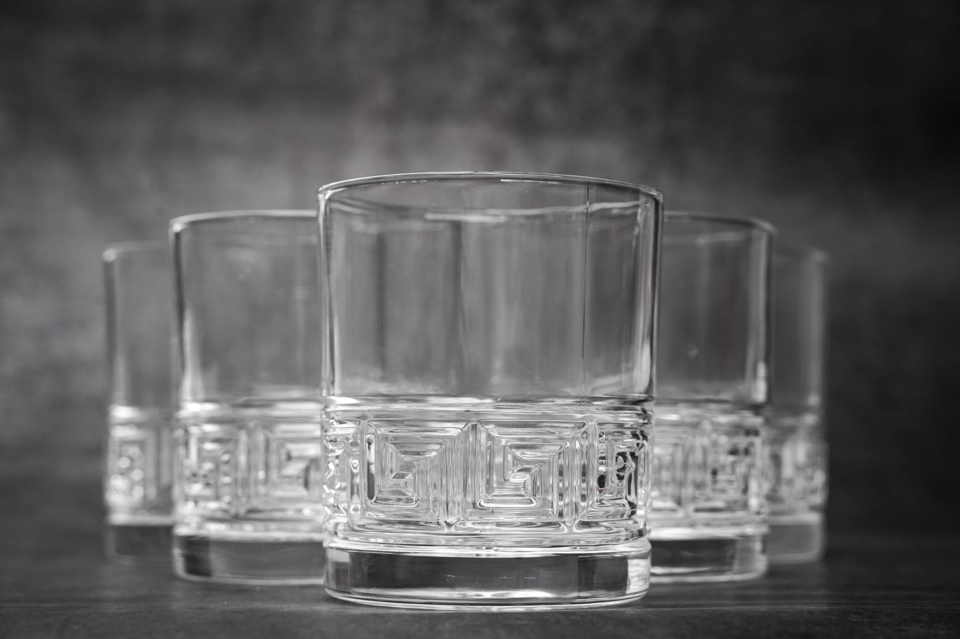 Modern cut drinking glass