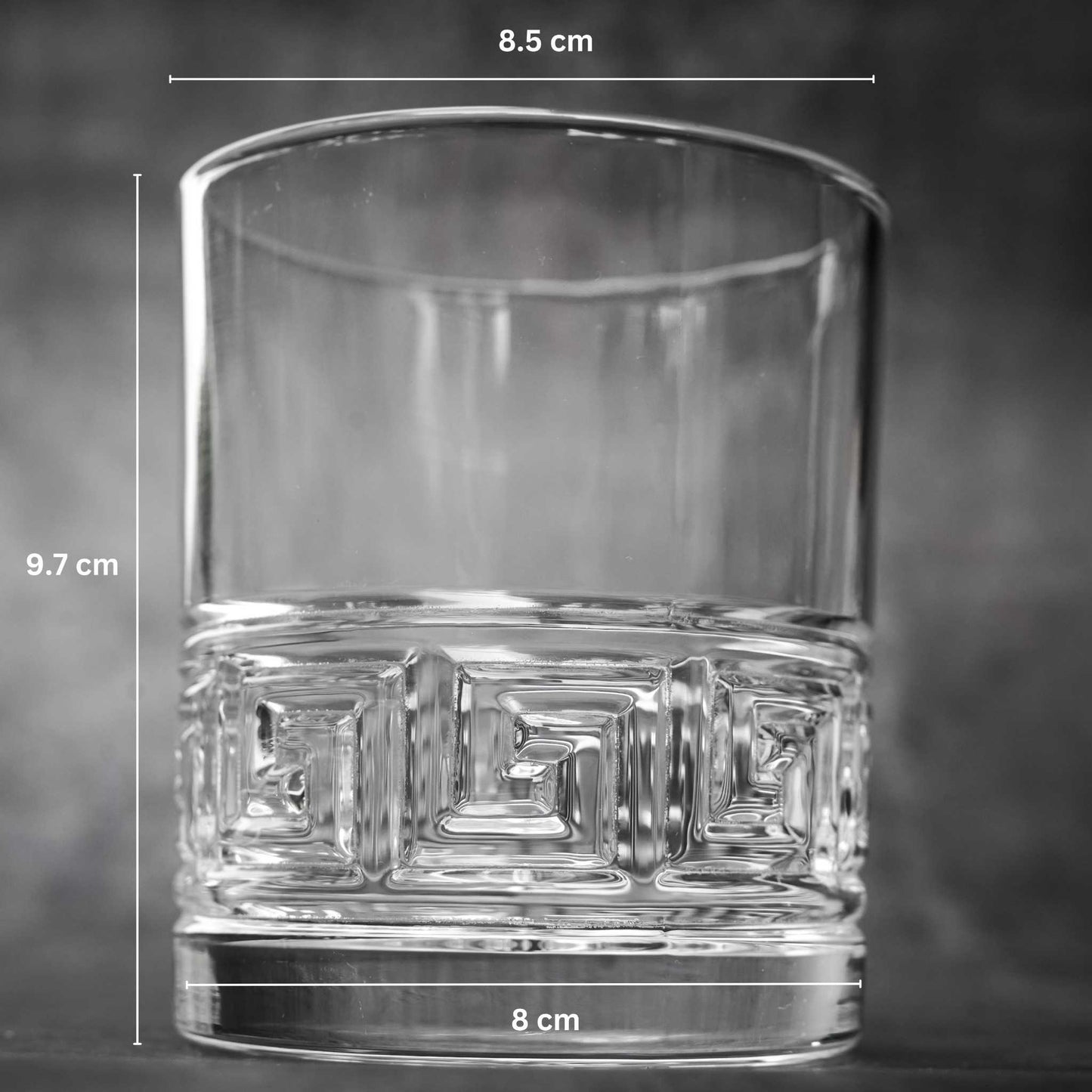 Modern cut drinking glass