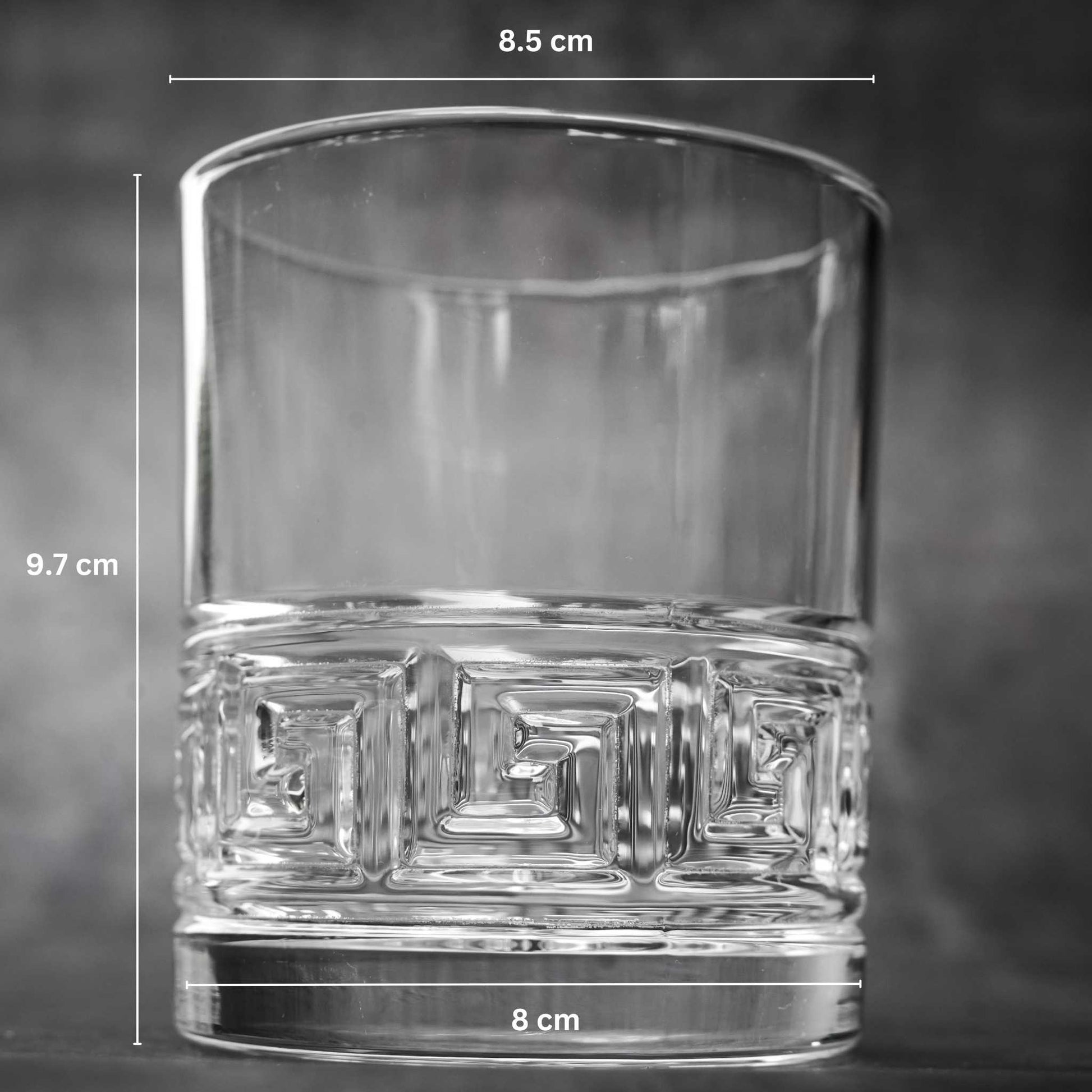 Modern cut drinking glass