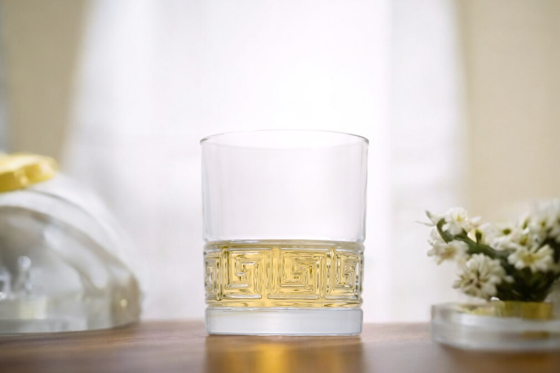 Modern cut drinking glass