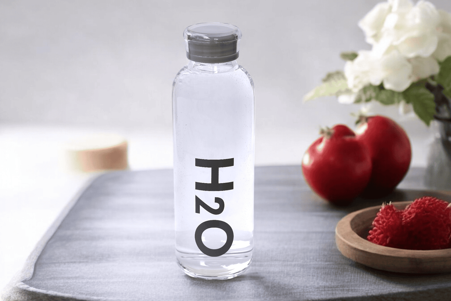 The Glassware Company | H2O Glass Water Bottle